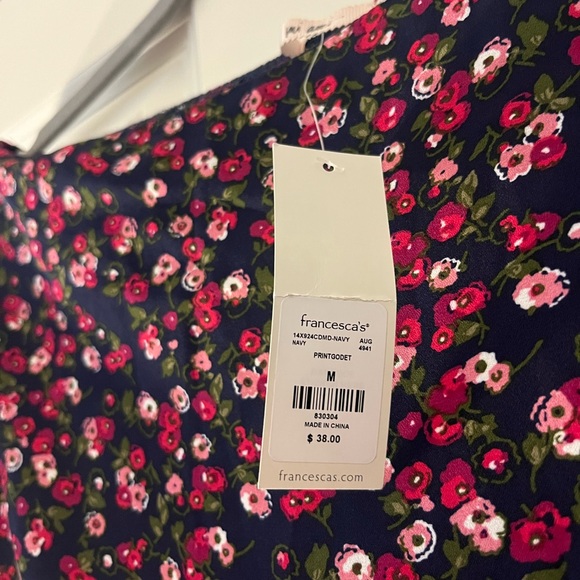 Francesca's Collections Red and Black Ruffled Skater Mini Skirt - Picture 2 of 2